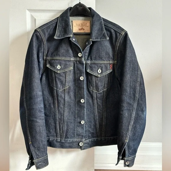 Iron Heart Heavy Weight 21oz Type III Denim Jacket - Dark Indigo - Picture 2 of 10